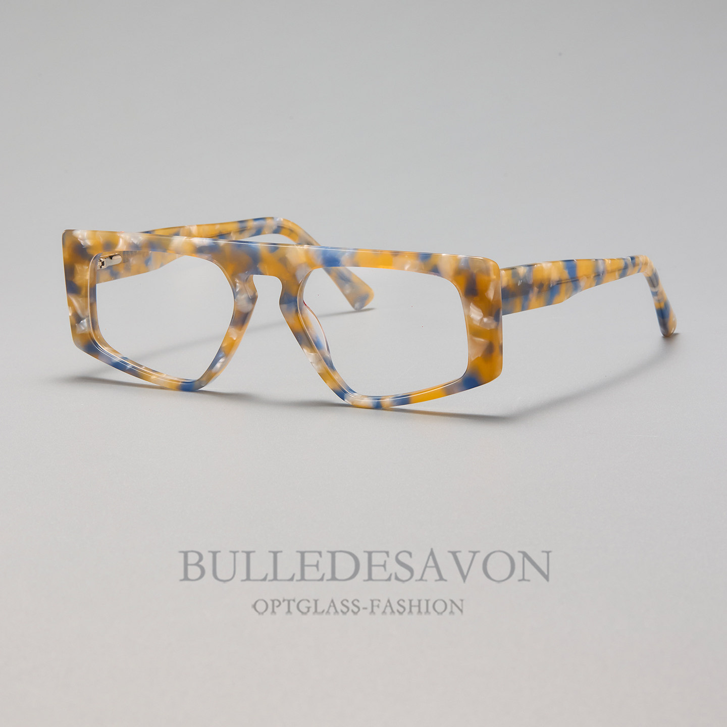 跨境碎花小众百搭板材眼镜框男女瘦脸复古可配近视老花防蓝光变色