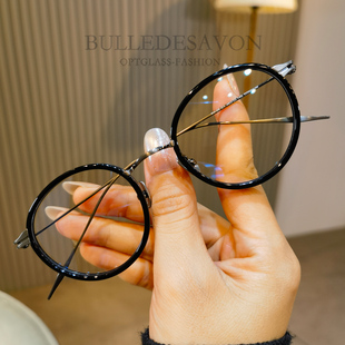 金子同款超轻纯钛眼镜框架男女文艺百搭近视网上配度数防蓝光变色