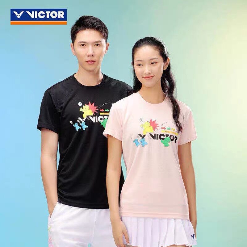 威克多VICTOR胜利2024新款羽毛球服训练系列针织运动T恤 T-40033图片