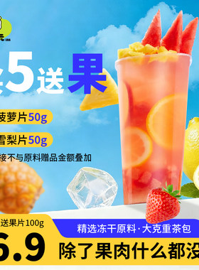 熊森元水果茶任选5包送菠萝片雪梨片体验装夏天试喝自选冷泡果茶