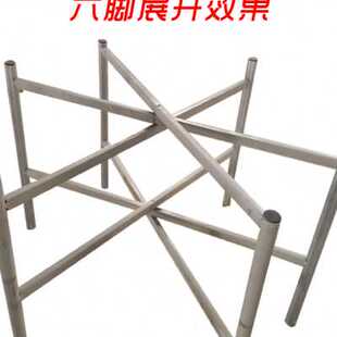 火锅炉台桌脚四腿柱子六脚四脚八仙腿对开铁脚折叠脚圆桌腿餐桌脚