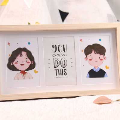 创意6寸三联组合相框摆台可挂墙 简约现代多张照片组合照片像框