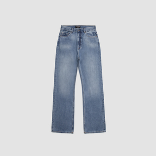 BOOTCUT直筒休闲裤 3BLK 日本冈山KUROKI深蓝水洗牛仔裤