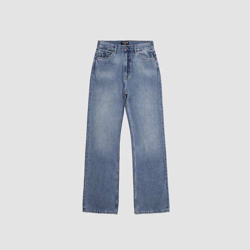 日本冈山KUROKI深蓝水洗牛仔裤