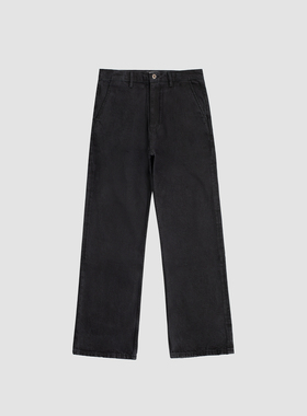 3BLK 美国康龙微宽松直筒牛仔裤 CONE定染水洗黑