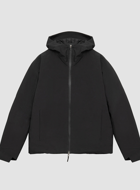 3BLK 硬壳冲锋衣羽绒服700蓬白鹅绒防水保暖户外极简通勤连帽外套