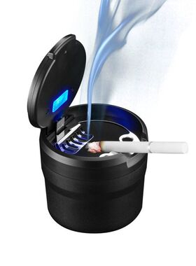 创意弹盖带灯烟灰缸配合打火机