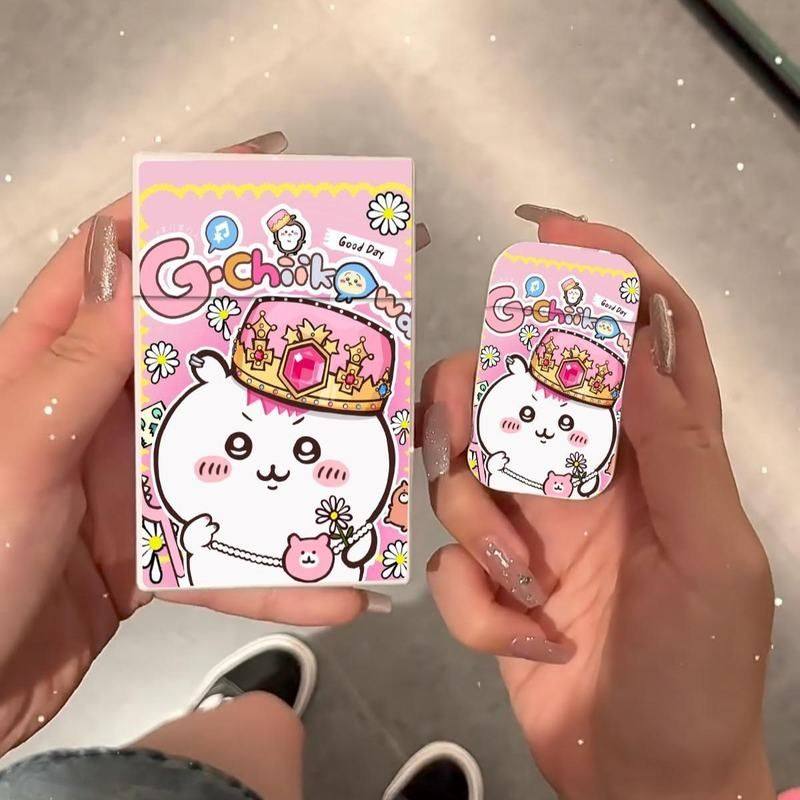 打火机组合个性男友送礼物送防风卡哇创意可爱卡通烟盒高颜值吉伊