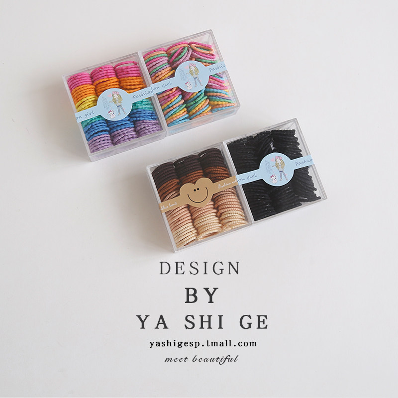 弹力柔软～儿童女孩扎头皮筋不伤发小号啾啾拇指发绳宝宝发饰发圈