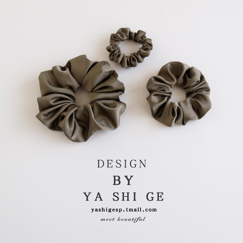 超大版简约高级感缎面大肠发圈ins肥肠圈发绳法式气质头绳女头饰