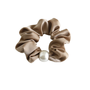 法式复古大肠发圈纯色简约缎面头绳扎头发马尾发绳少女发饰头饰