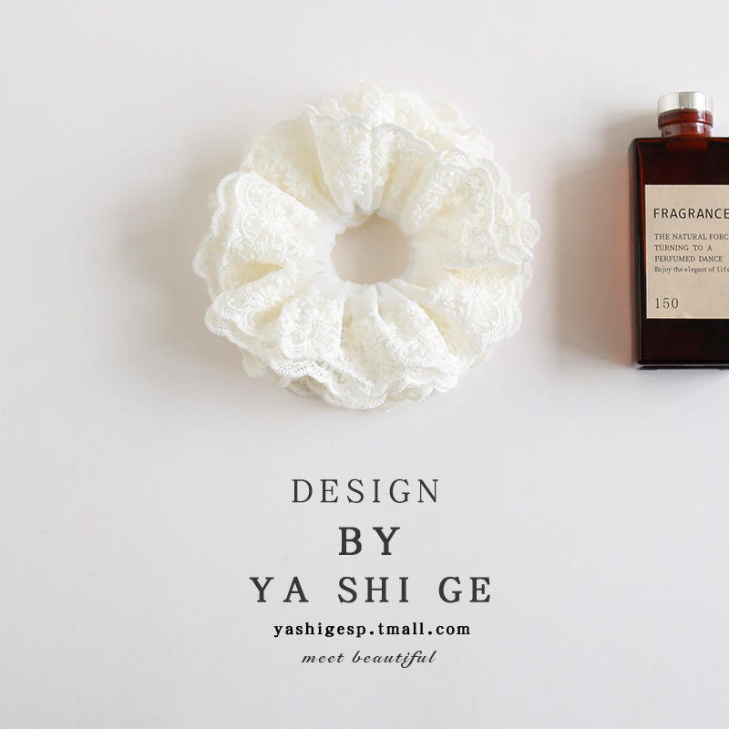 超大四层网纱蕾丝发圈韩系头花法式少女扎头发大肠发圈盘发头绳