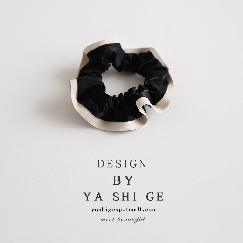 简约气质黑白拼色韩版发圈