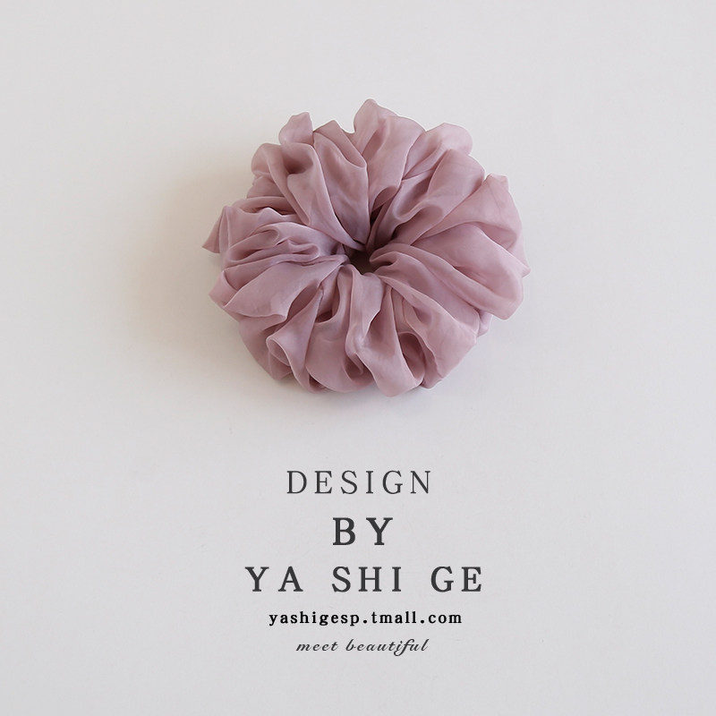 韩版欧根纱大号大肠发圈蓬松头绳头饰韩国ins高级感优雅发绳头花
