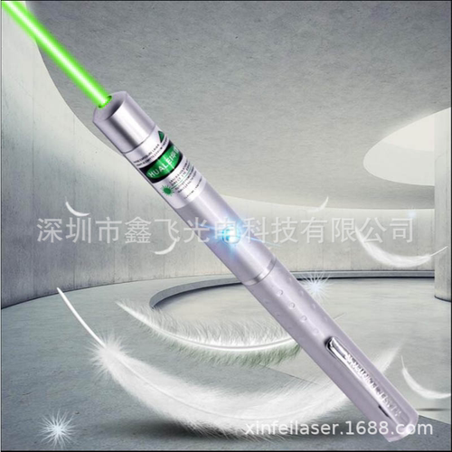 齐影5mw绿光激光灯 银色指挥棒绿色激光手电红光激光器绿光指示灯