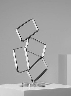 现代简约几何艺术摆件样板间家居玄关电视柜展示架装饰品摆设