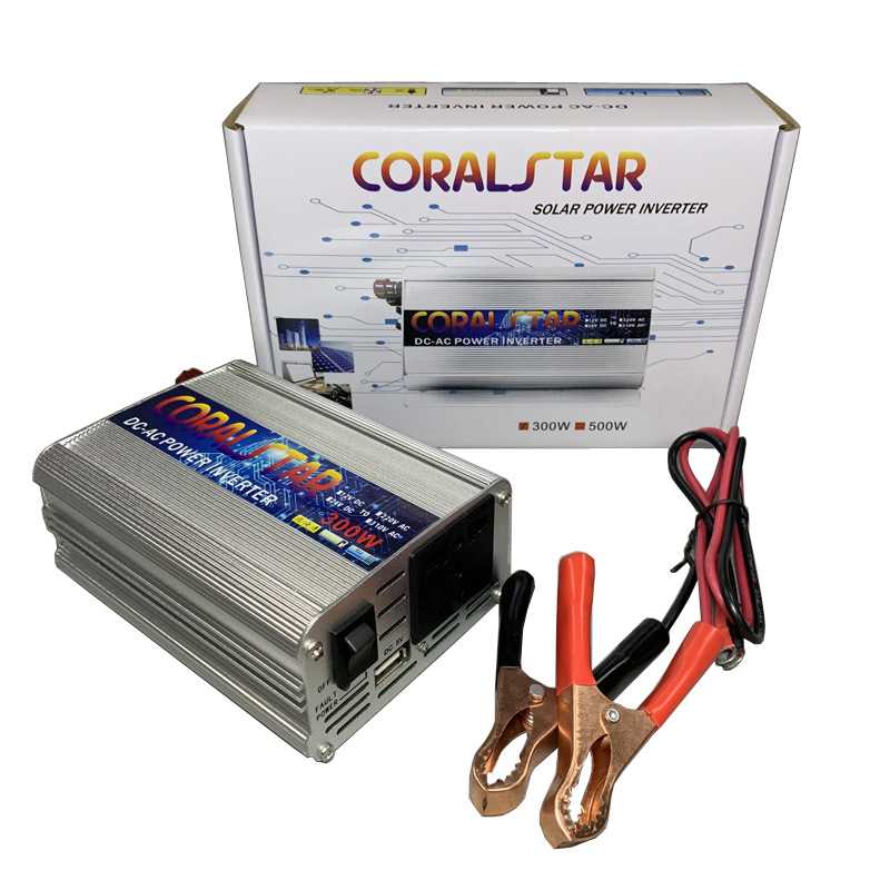 现货300W逆变器12/220V电源转换器带USB充电鳄鱼夹非洲款Inverter