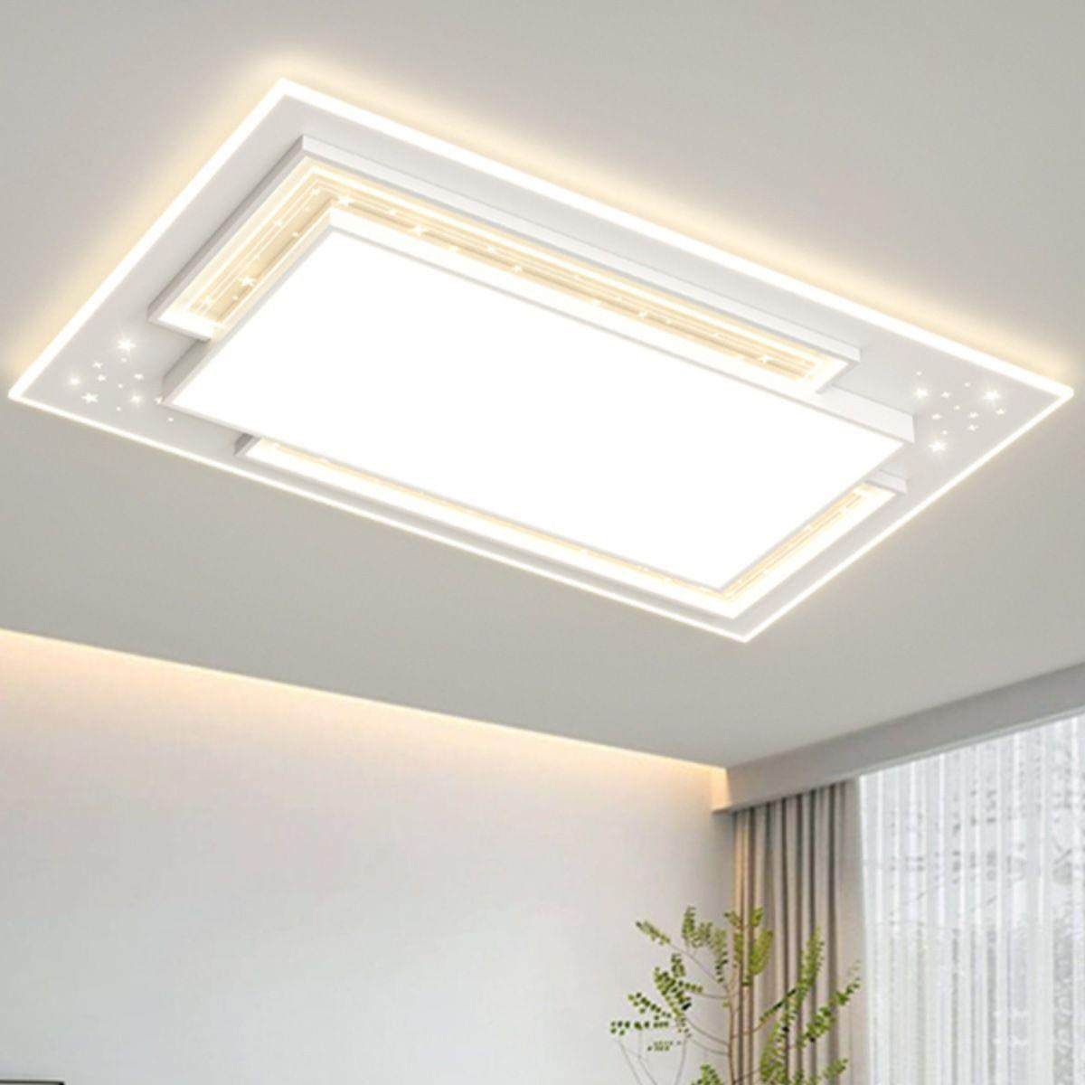 2023新款北欧极简家用led吸顶灯大气星空长方形全光谱护眼客厅灯