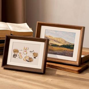 8洗相片做成高框级式 2516裱六6寸7 感摆件书法 画中相摆台照片装