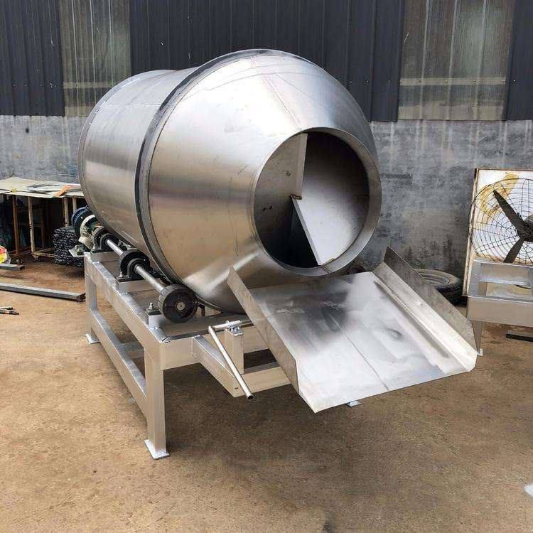 全自动不锈钢卧式滚筒土豆片海带丝拌料机 sk-430 运行稳定