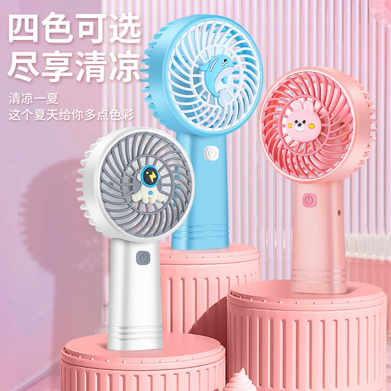 2023新款手持小风扇抖音爆款迷你便携式可爱USB桌面挂脖风扇礼品
