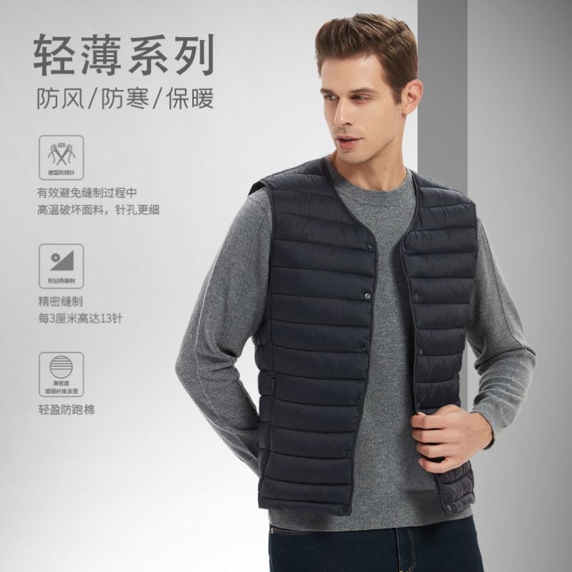 羽绒棉马甲男款轻薄背心保暖棉衣棉服男士冬季外套发热马甲