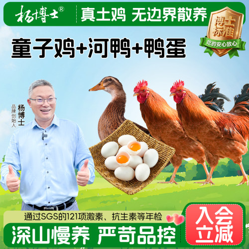 杨博士生鲜礼包散养童子鸡土鸡溪水河鸭鲜鸭蛋3020g