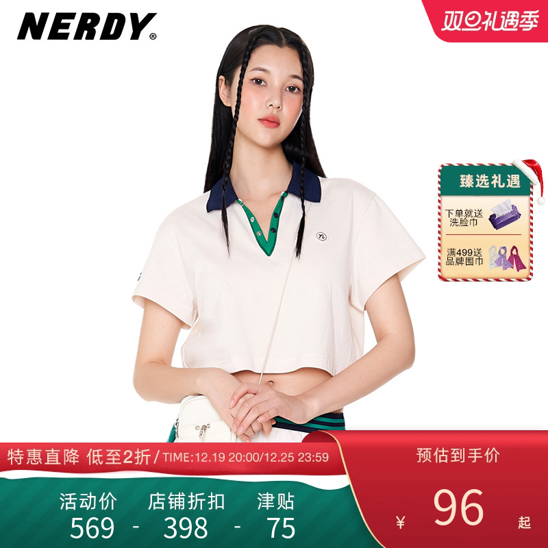 NERDYX MONTANA2023夏季新款情侣装polo领短袖宽松休闲T恤女上衣