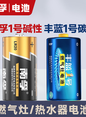 南孚1号电池大号一号1.5V碱性LR20燃气煤气炉灶热水器手电筒丰蓝