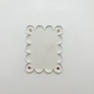 花边透明亚克力磁吸相框带磁铁邮票收纳照片冰箱贴摆件展示