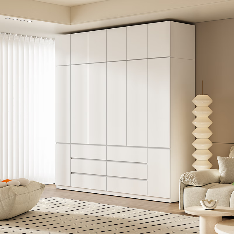 钢制衣柜卧室简约家用自由组合分段式免拉手带抽屉钢制组合大衣柜,住宅家具,自由组合衣柜,淘宝优惠券,粉丝福利购,淘宝优惠卷