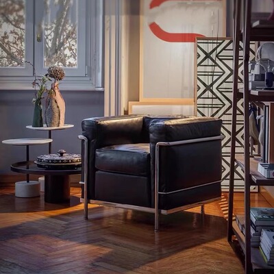 Cassina LC3真皮沙发柯布西耶中古风设计师现代客厅意式极简沙发
