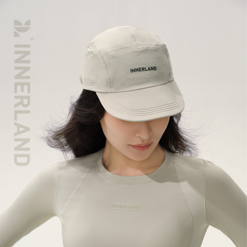 INNERLAND轻量户外防泼防晒折叠鸭舌帽带收纳挂钩小袋魔术贴调节