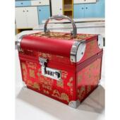 新婚庆用品经典 首饰盒红色卡通快乐字梳子盒储钱盒