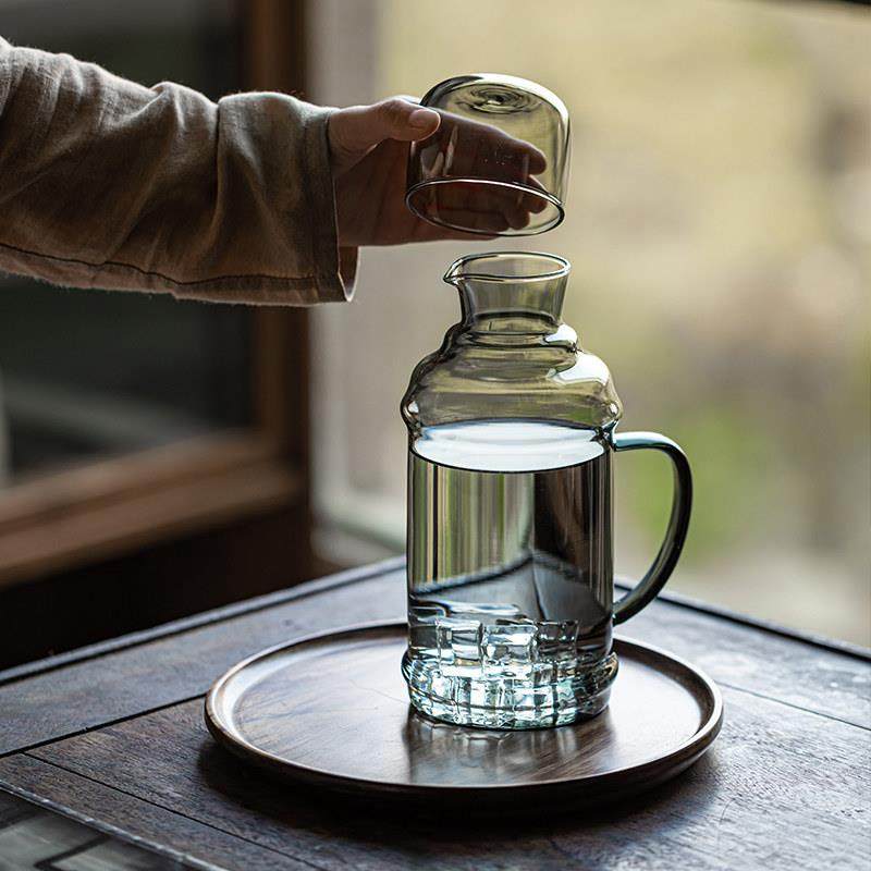 冷水壶玻璃耐高温高硼硅凉白开水壶水杯家用套装大容量泡茶果汁壶