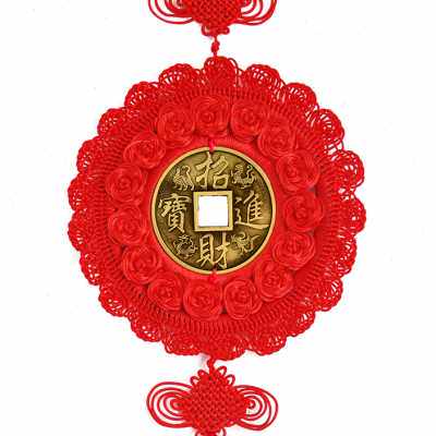 百绣红中国结大号铜钱挂件客厅小号挂饰家居乔迁送礼开业礼品