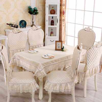 现代简约中式椅垫椅靠餐桌布防滑欧式餐椅垫套装家用实木椅子套罩