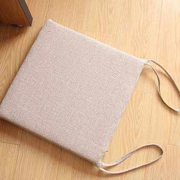包邮现代简约亚麻布椅垫方形办公室坐垫蒲团透气榻榻米飘窗垫纯色