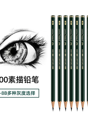 德国辉柏嘉9000素描铅笔美术生专业画笔套装绘图绘画设计专用学生用初学者手绘速写HB2B3B4B5B6B7B8B美术联考