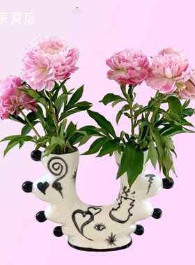 卷宗商店丨Specchio e Finestra U形波浪边双口花瓶高级感