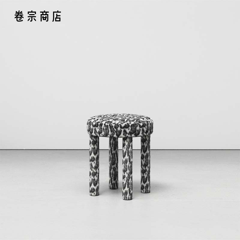 卷宗商店 |  HEURUEH HOME 设计师圆凳家用 豹纹仿皮草梳妆凳子