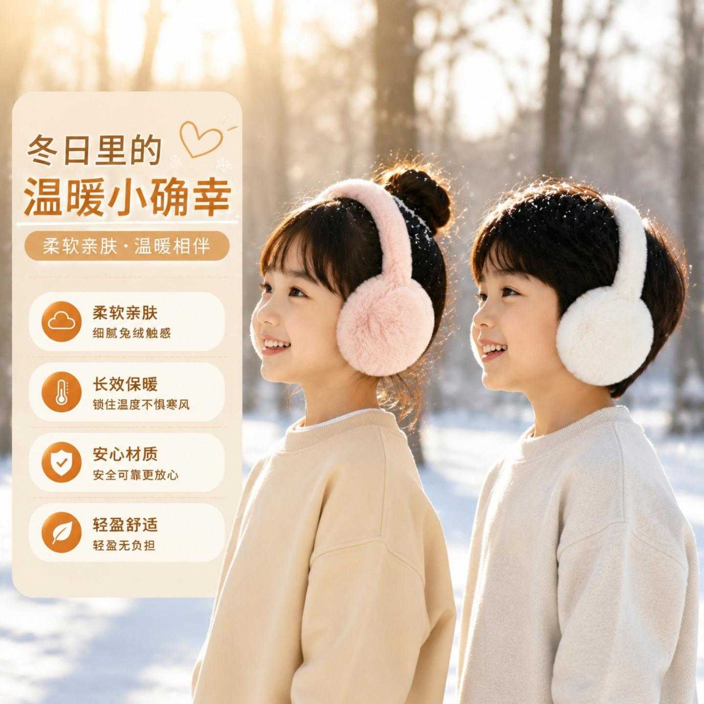 冬季保暖耳罩女耳暧韩国可爱学生护耳朵耳捂子毛绒耳包男儿童耳套