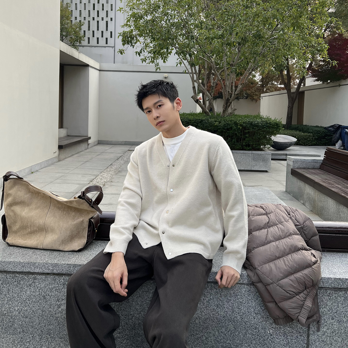 马克斯星球 极简风纯色开衫上衣男冬季新款V领长袖针织衫毛衣外套,男装,针织衫/毛衣,淘宝优惠券,粉丝福利购,淘宝优惠卷