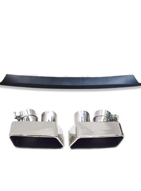 适用于宝马五系GT排气改装FO2 GTT535改GT550银方口尾不锈钢尾喉