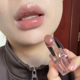 清透妈生唇!镜面水光口红裸色系低饱和唇釉固体有色唇膏唇蜜滋润