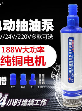新款无刷霸王款188w大功率油水两用泵12v24v迷你抽油抽水油抽子