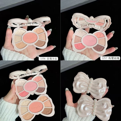 游乐者蝴蝶结七色综合盘眼影卧蚕