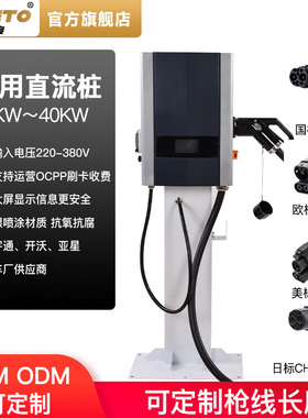 欧标壁挂立柱式直流快充桩CCS2可定制美标CCS1日标CHAdeMO 7-40kw