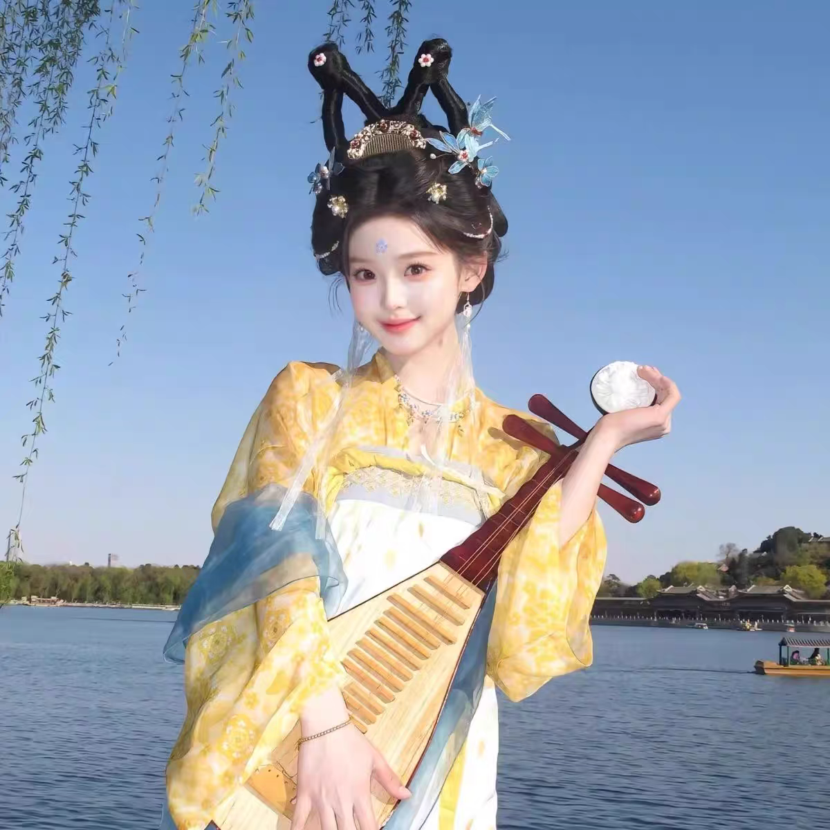 新款汉服女清新复原重工刺绣唐制