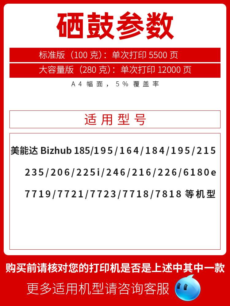 bizhub 206 226 246 205i粉盒 适用柯尼卡美能达184 185e复印机碳使用感如何?